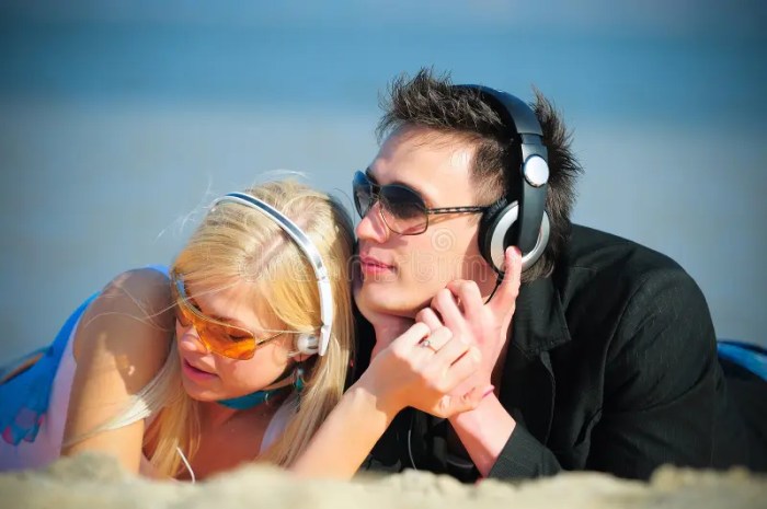 Shouting headphones oblivious loudhailer Shouting headphones oblivious loudhailer